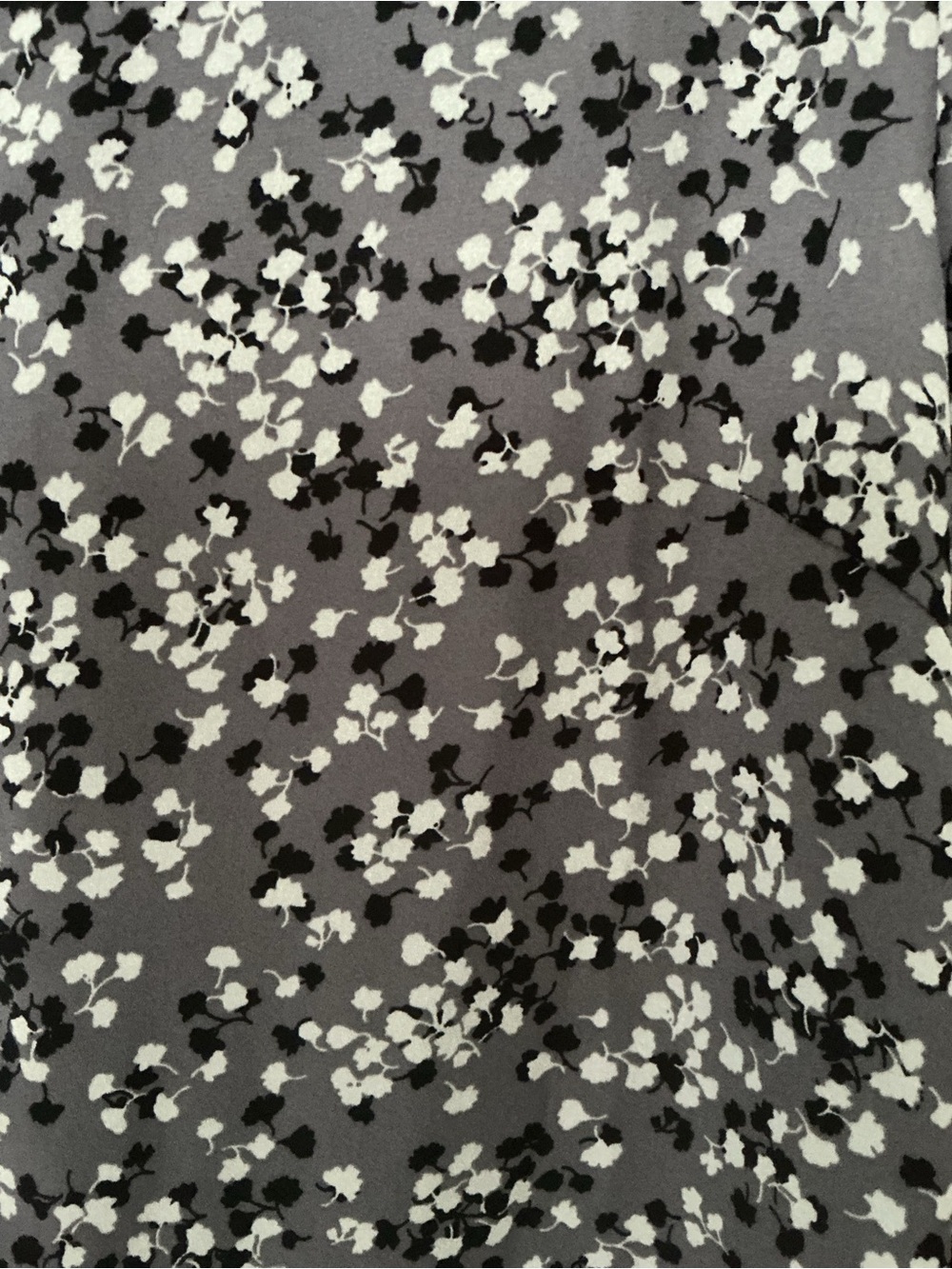 Banana Republic Black and Gray Small Floral Button-Front Blouse - Picture 3 of 7